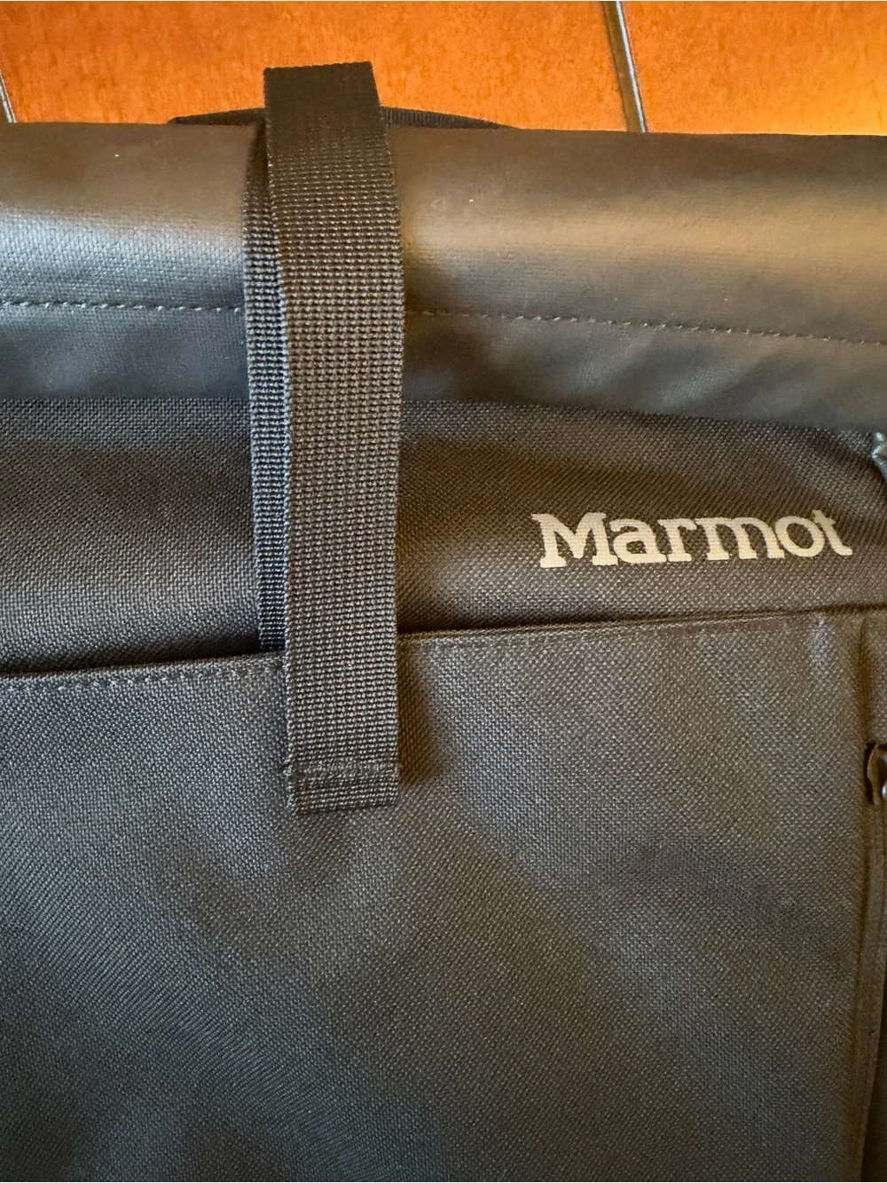 Marmot Black Travel Backpack with Roll-Top Closure all slate